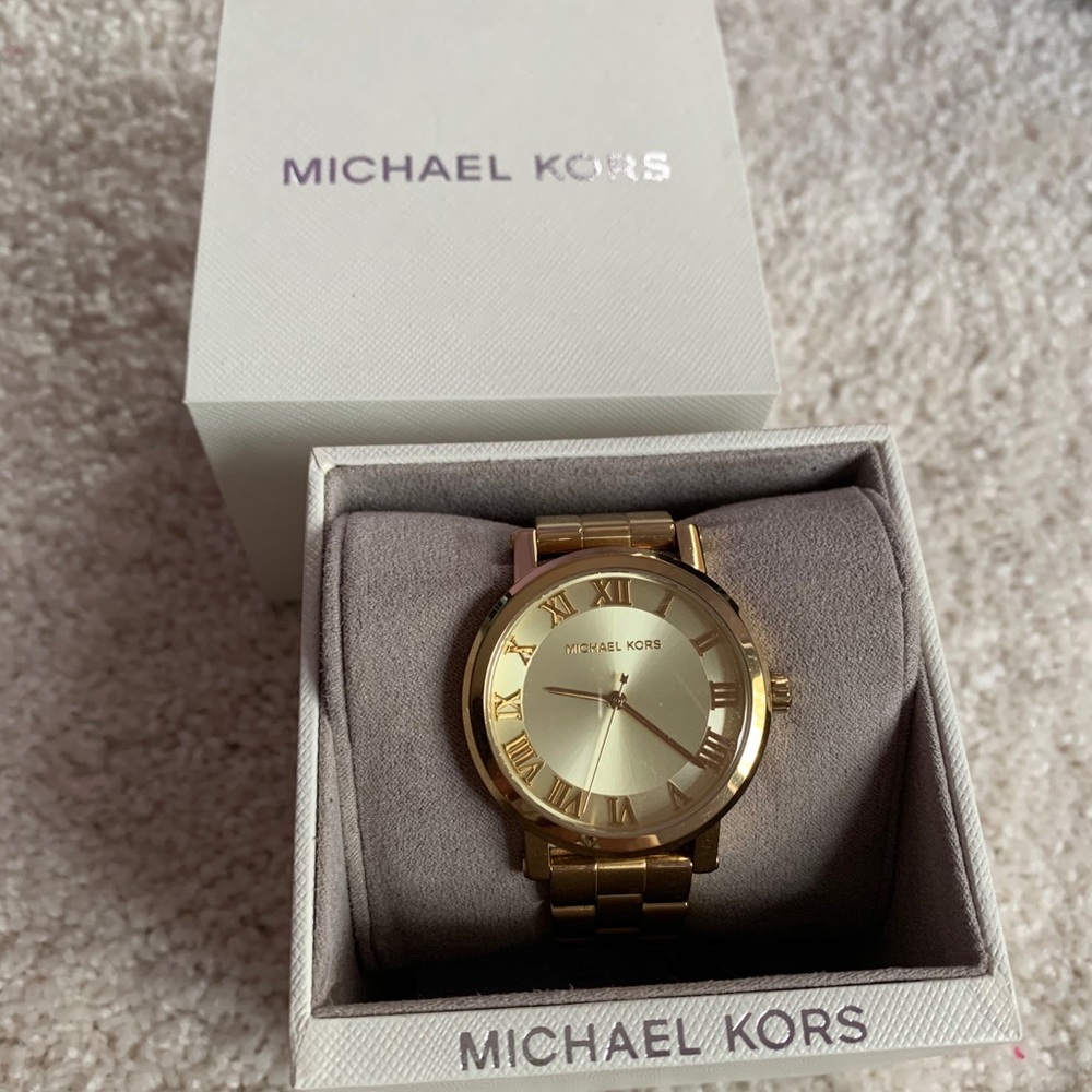 Michael Kors Norie Roman Numeral Gold Tone watch